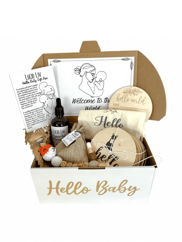 Welcome to the world newborn baby organic gift box
